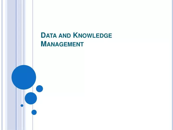data and knowledge management