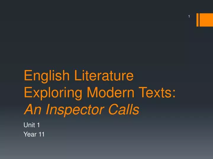 english literature exploring modern texts an inspector calls