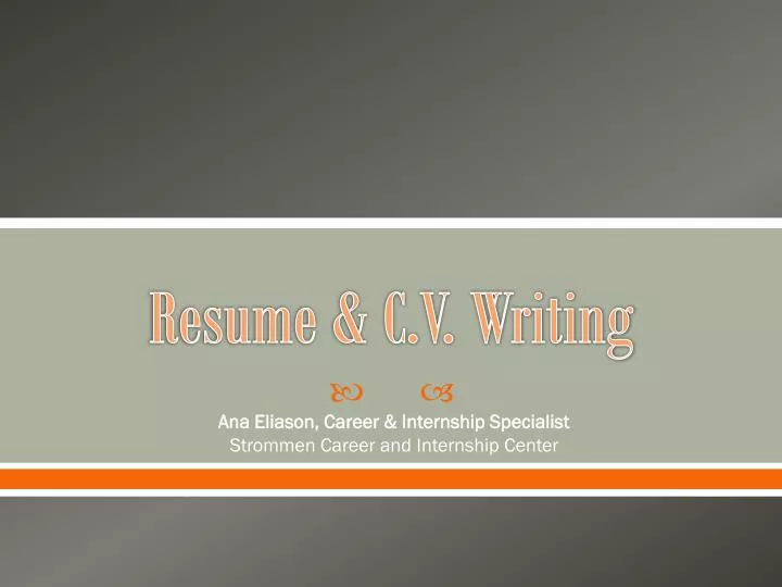 resume c v writing