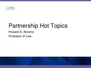 Partnership Hot Topics