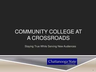 Community College at a Crossroads