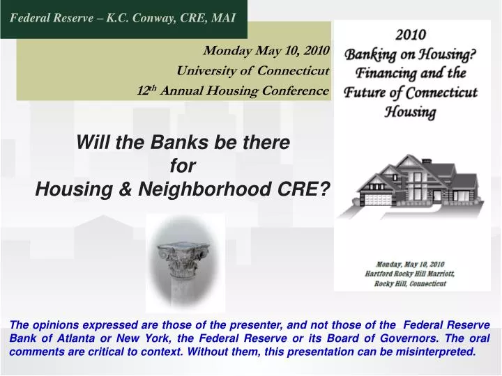 will the banks be there for housing neighborhood cre