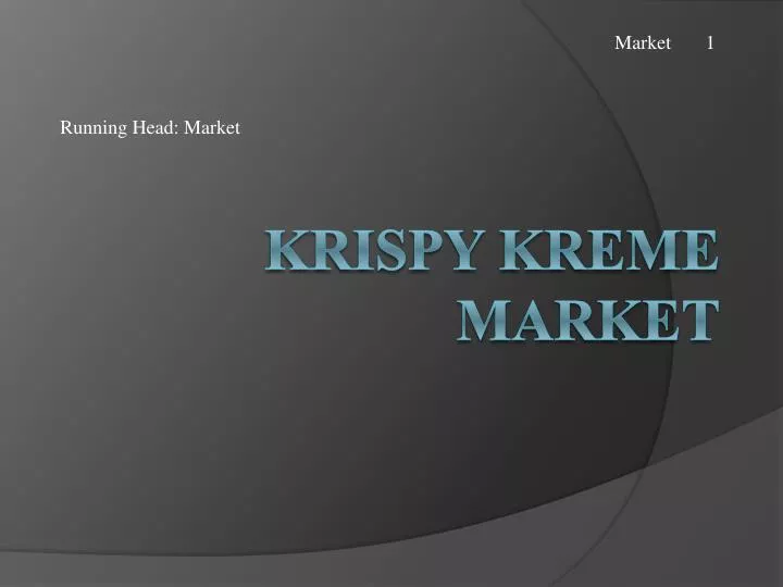 krispy kreme market