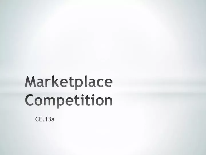 marketplace competition
