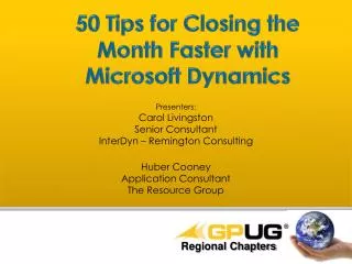 50 Tips for Closing the Month Faster with Microsoft Dynamics