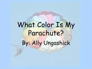 What Color Is My Parachute?