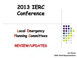 2013 IERC Conference