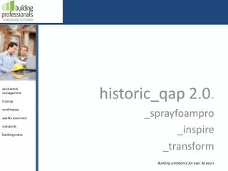 historic_qap 2.0 tm _ sprayfoampro _ inspire _ transform