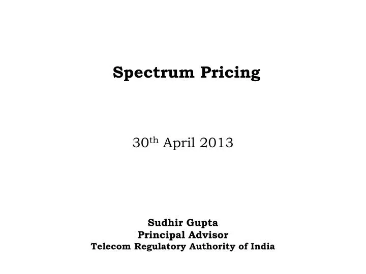 spectrum pricing