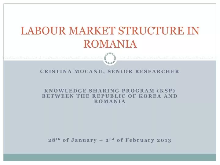 labour market structure in romania