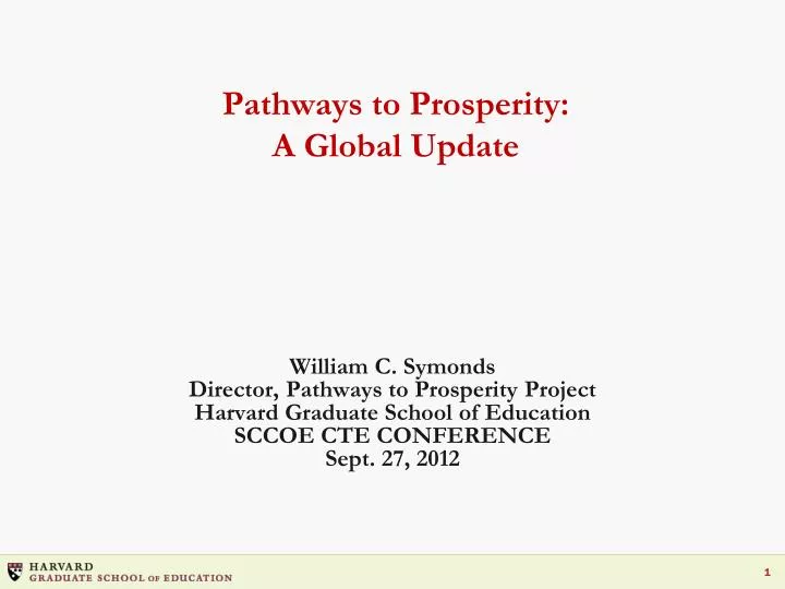 pathways to prosperity a global update