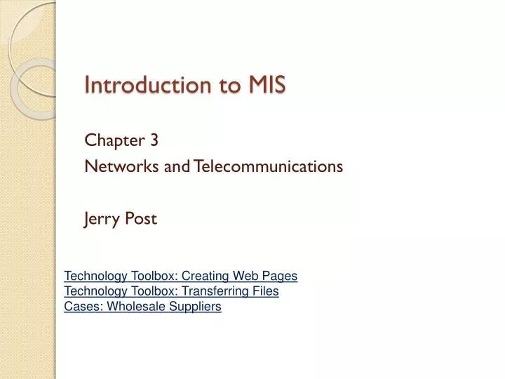 introduction to mis