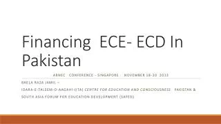 Financing ECE- ECD In Pakistan