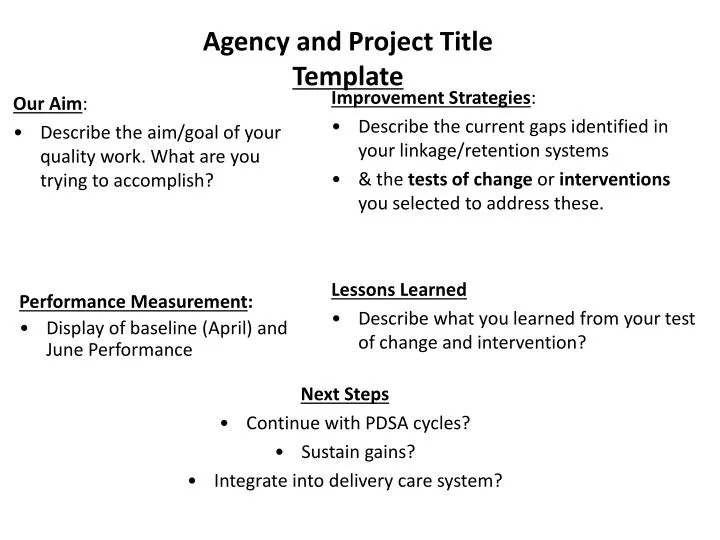 agency and project title template