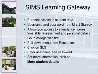 SIMS Learning Gateway