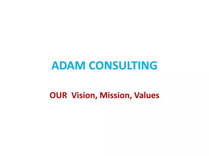 adam consulting