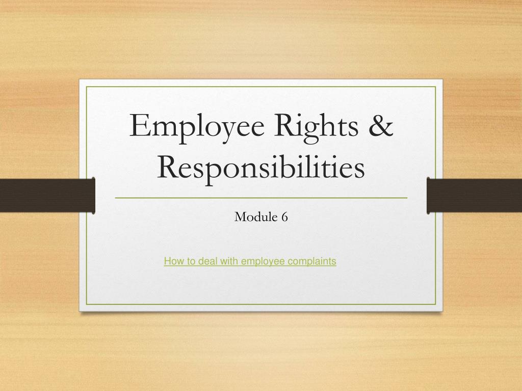 Colleague Rights PPT - Employee Rights & Responsibilities PowerPoint Presentation, free ...