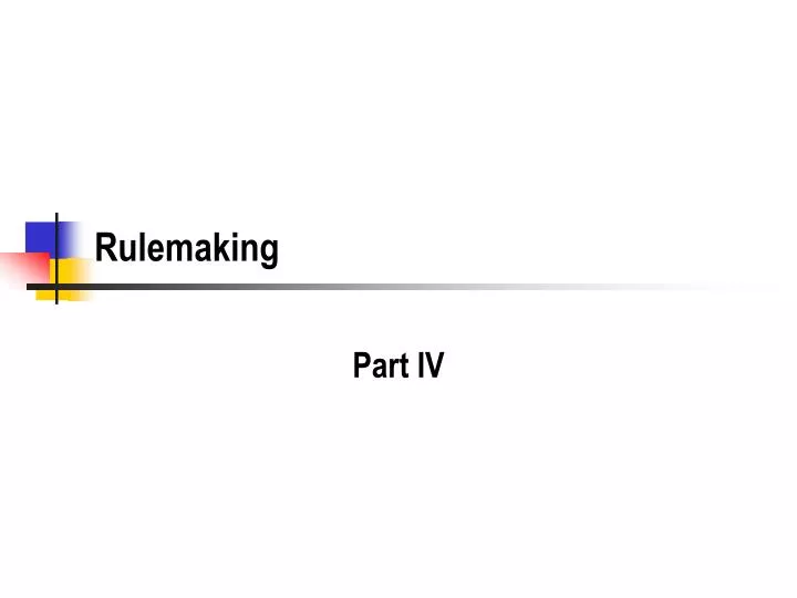 rulemaking
