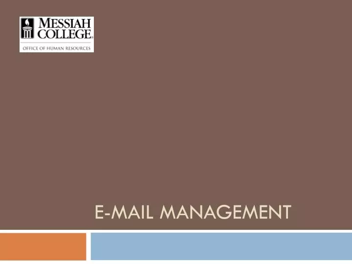 e mail management