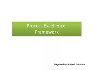 Process Excellence- Framework