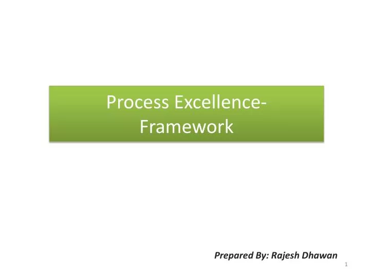 process excellence framework