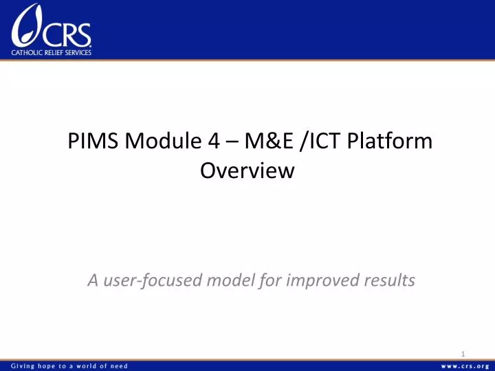 pims module 4 m e ict platform overview