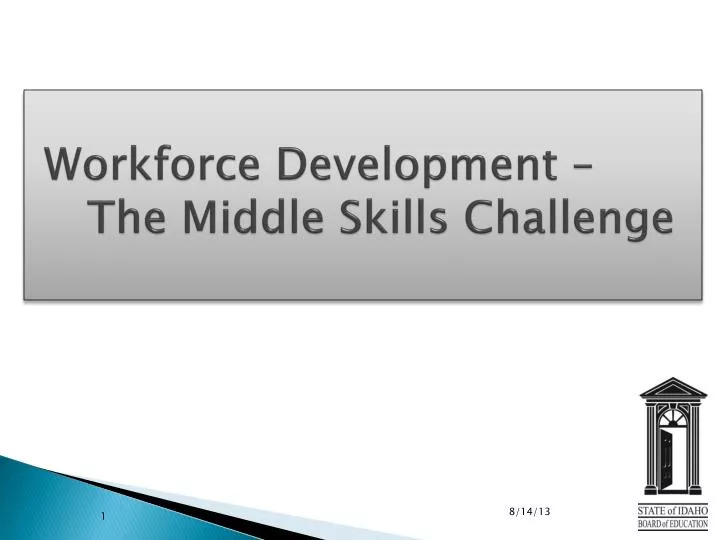 workforce development the middle skills challenge