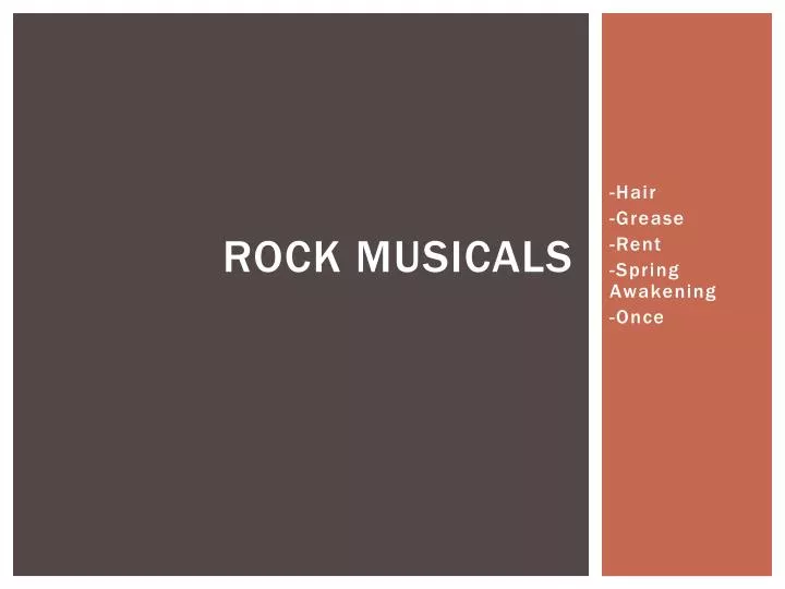 rock musicals