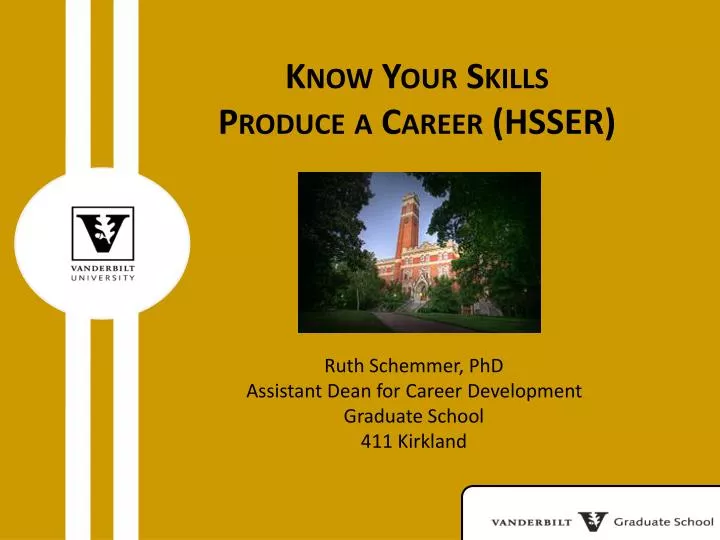 know your skills produce a career hsser