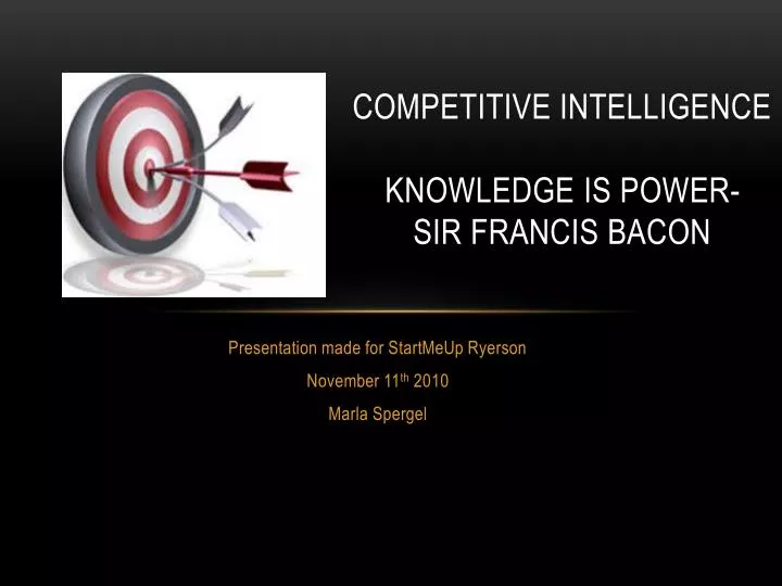 competitive intelligence knowledge is power sir francis bacon