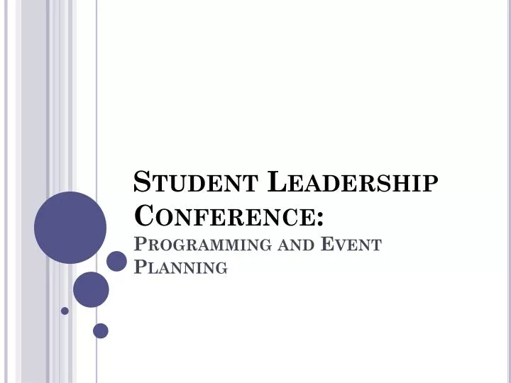 student leadership conference programming and event planning