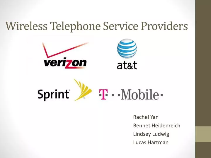 wireless telephone service providers