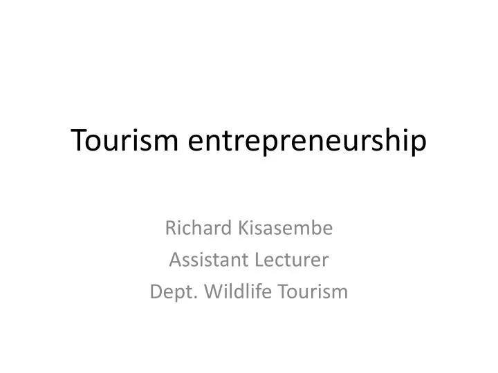 tourism entrepreneurship