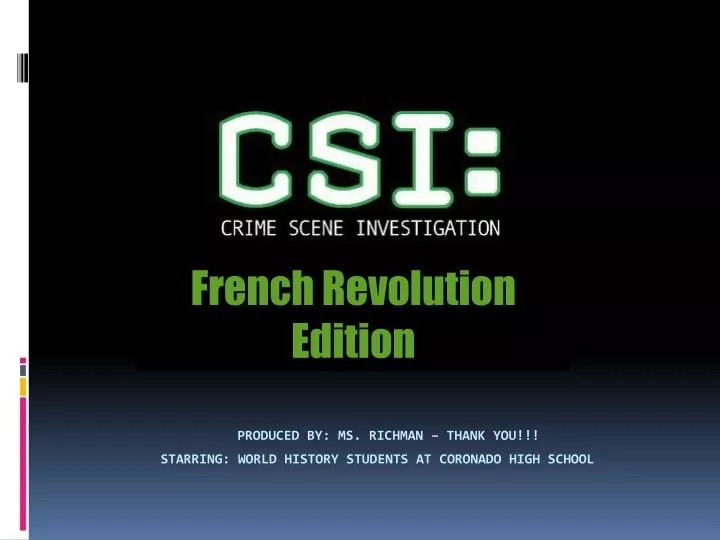 french revolution edition