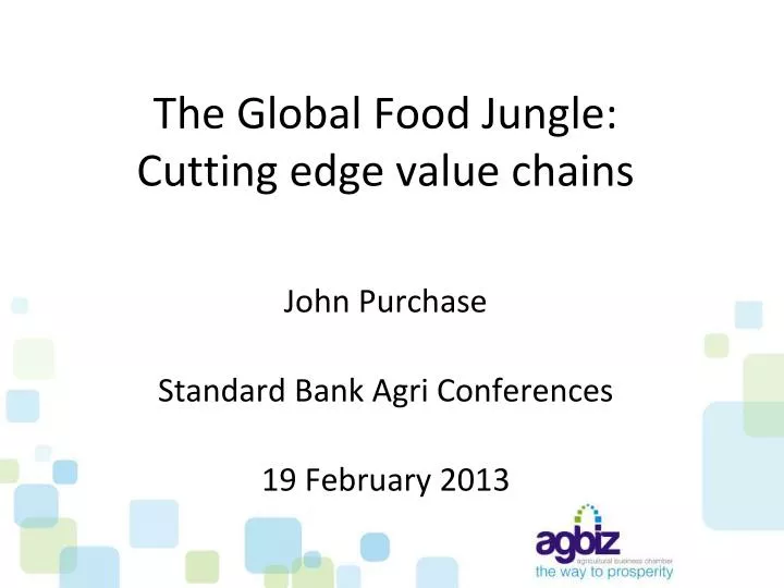 the global food jungle cutting edge value chains