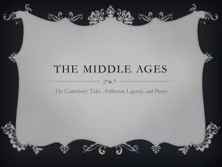 The middle Ages