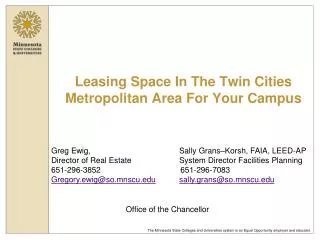 Leasing Space In The Twin Cities Metropolitan Area For Your Campus