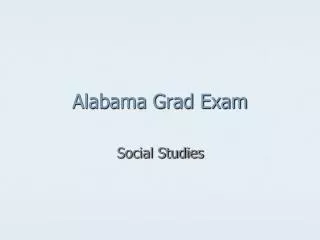 Alabama Grad Exam