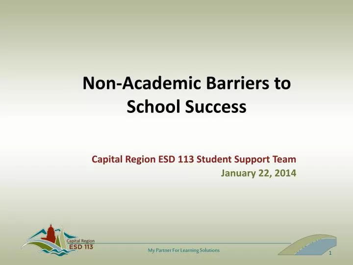 non academic barriers to school success