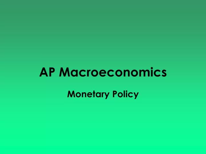 ap macroeconomics