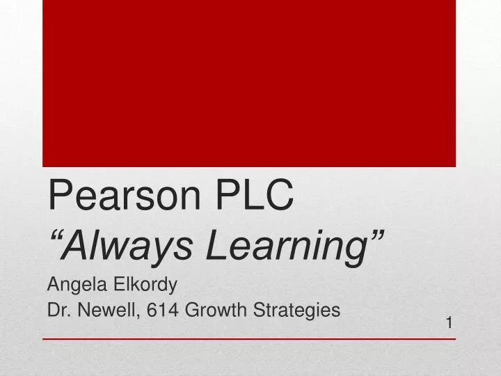 pearson plc always learning