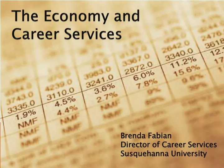 the economy and career s ervices