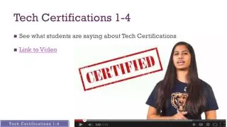 Tech Certifications 1-4