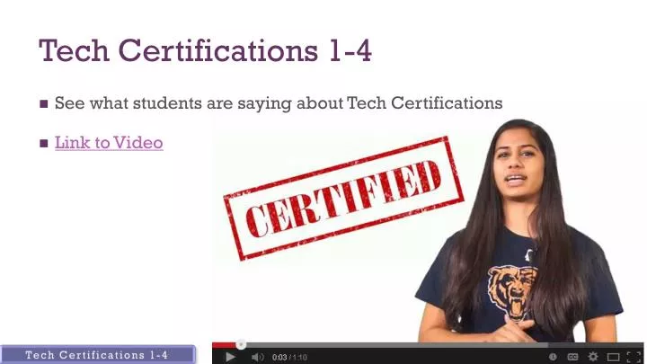 tech certifications 1 4