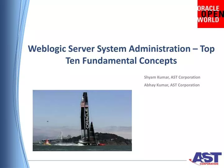 weblogic server system administration top ten fundamental concepts