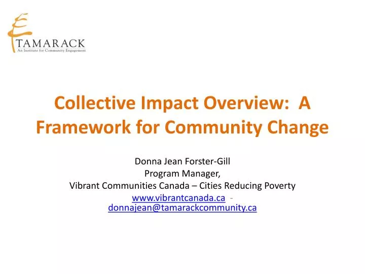 collective impact overview a framework for community change