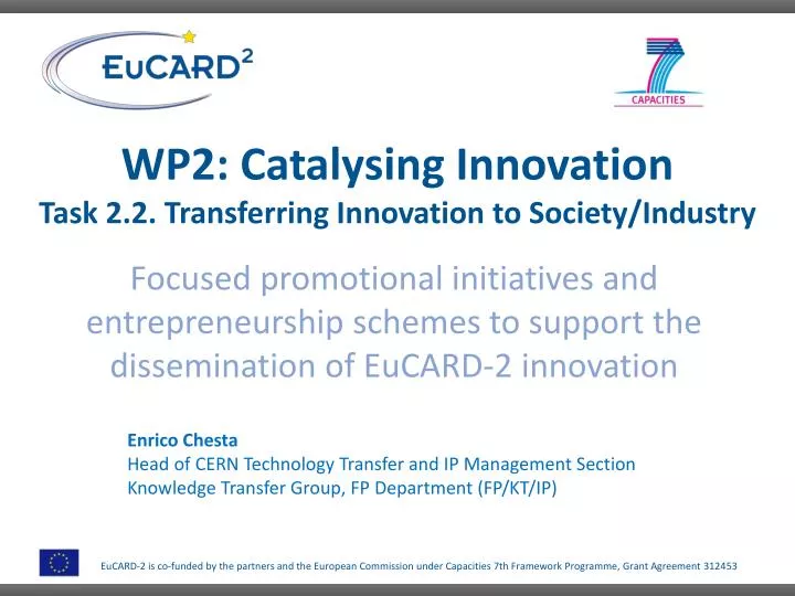wp2 catalysing innovation task 2 2 transferring innovation to society industry