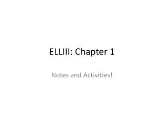 ELLIII: Chapter 1