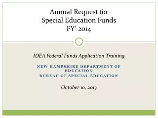 New Hampshire Department of Education Bureau OF Special Education