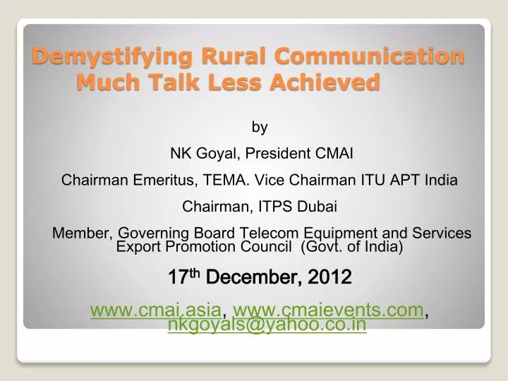 demystifying rural communication much talk less achieved